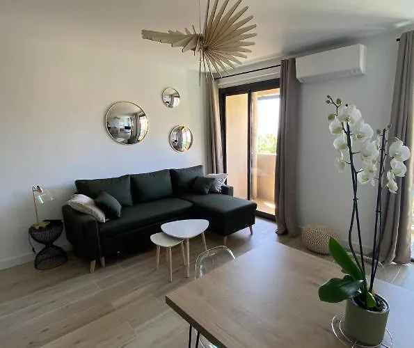 Magnifique T2 40m2 Centre Vue Au Bord De La Neuf 5 Personnes Clim Wifi Balcon Parking Prive Ferme 公寓 阿雅克肖